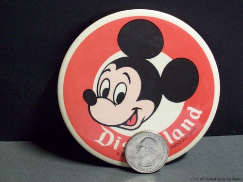 Pin Mickey Mouse Disneyland Botton Vintage Parque Temático Walt Disney Producciones - Imagen 3 de 5