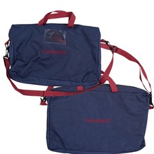 Longaberger Consultant Carry All Nylon Tote Navy Red Shoulder Bag Case 17x13