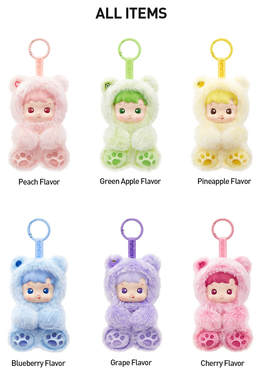 100% Authentic Hacipupu Gummy Bear Series-vinyl Plush Pendant