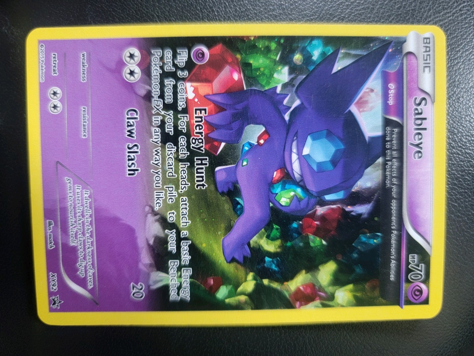 Pokemon Sableye XY92 XY Promo Black Star Rare Holo Card MP
