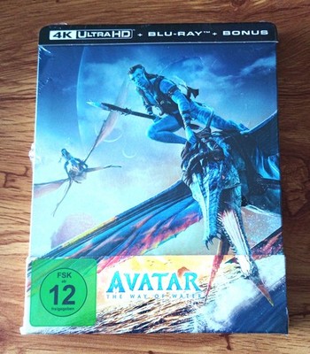 AVATAR THE WAY OF WATER LIMITIERTE STEELBOOK 4K UHD BLU RAY + DOPPEL BLU RAY NEU