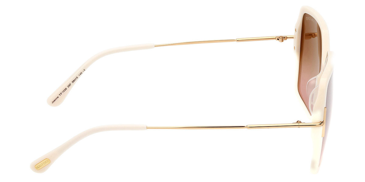 Tom Ford FT1039 Joanna Sunglasses Shiny Ivory/Shiny Deep  display picture 3