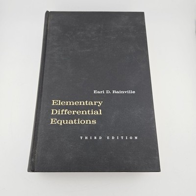 Elementary Differential Equations Earl Rainville 3rd Edition 1964 Vintage HC