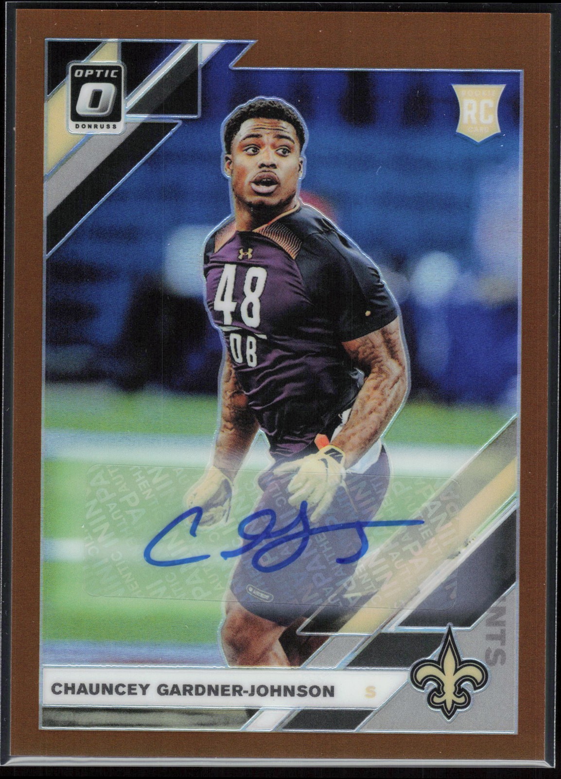 2019 Donruss Optic Chauncey Gardner-Johnson Rookies Autographs Bronze #137