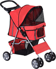 Passeggino per Cani Fino a 10 Kg, Carrello Pieghevole per Animali Domestici Carr