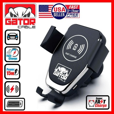 Wireless Phone Charger Car Mount Holder Air Vent Fast Charge Dock Pad Stand Clip
