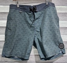 Roark Revival Board Shorts Mens 33 Blue Print Unlined Swim Trucks Drawstring