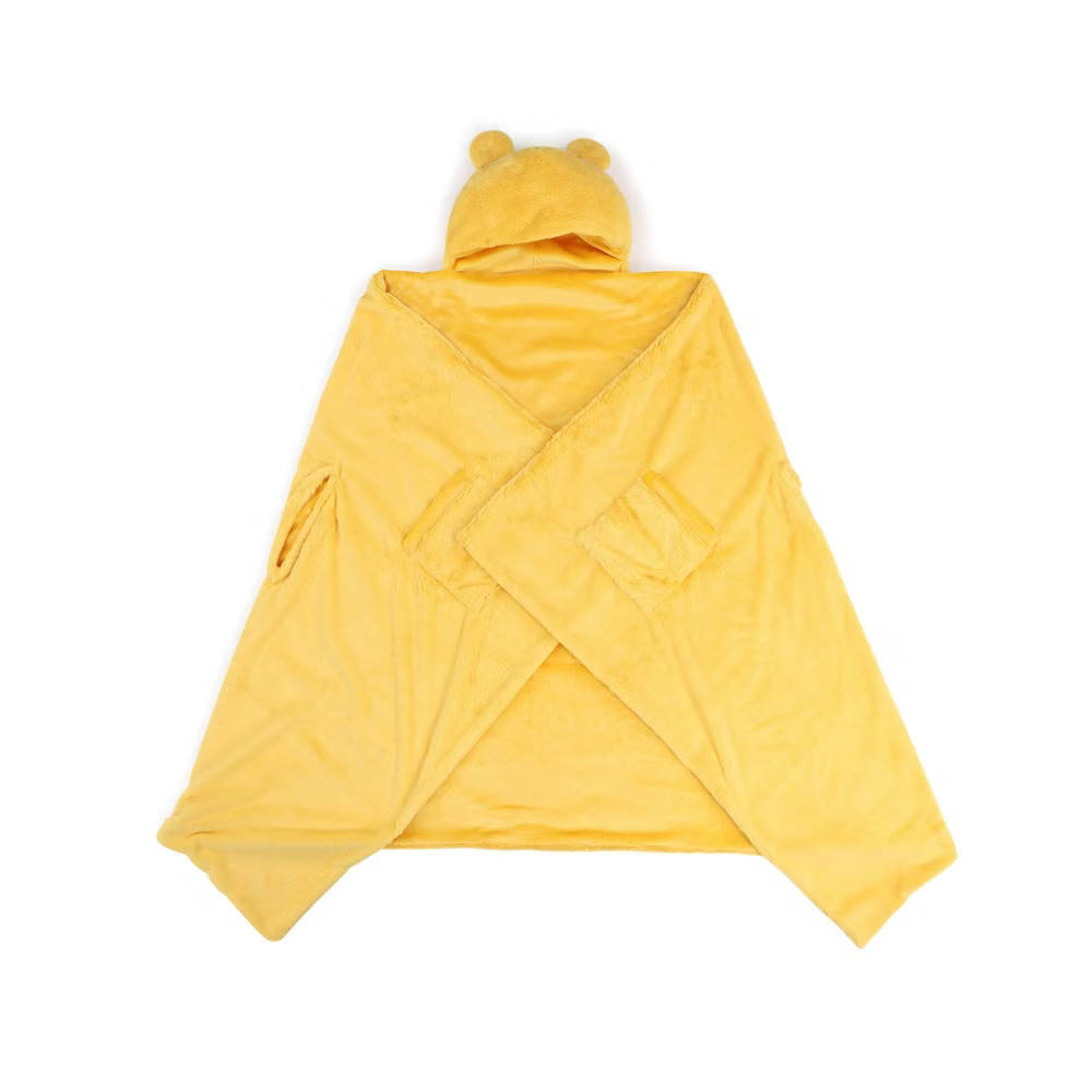 Winnie the Pooh Twin Adult Hooded Bed Blanket Yellow 2690₽