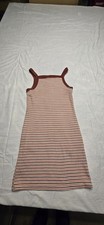 Forever 21 Cotton Knit Striped Body Con Dress/medium