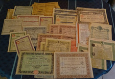 LOT DE 110 Actions Titres Diverse . 1845 à 1955 .   trés bon état .