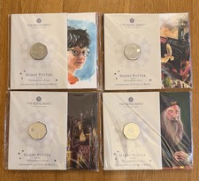 New & Sealed 4x Harry Potter 50p Fifty Pence Coin Collection Job Lot Royal Mint