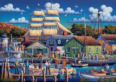 Dowdle Mystic Seaport 300 Large Piece Jigsaw Puzzle for Adults Challenging