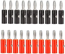 Audio Speaker Cable Connector,20 Pcs 4Mm Audio Speaker Wire Cable Screw Banana P