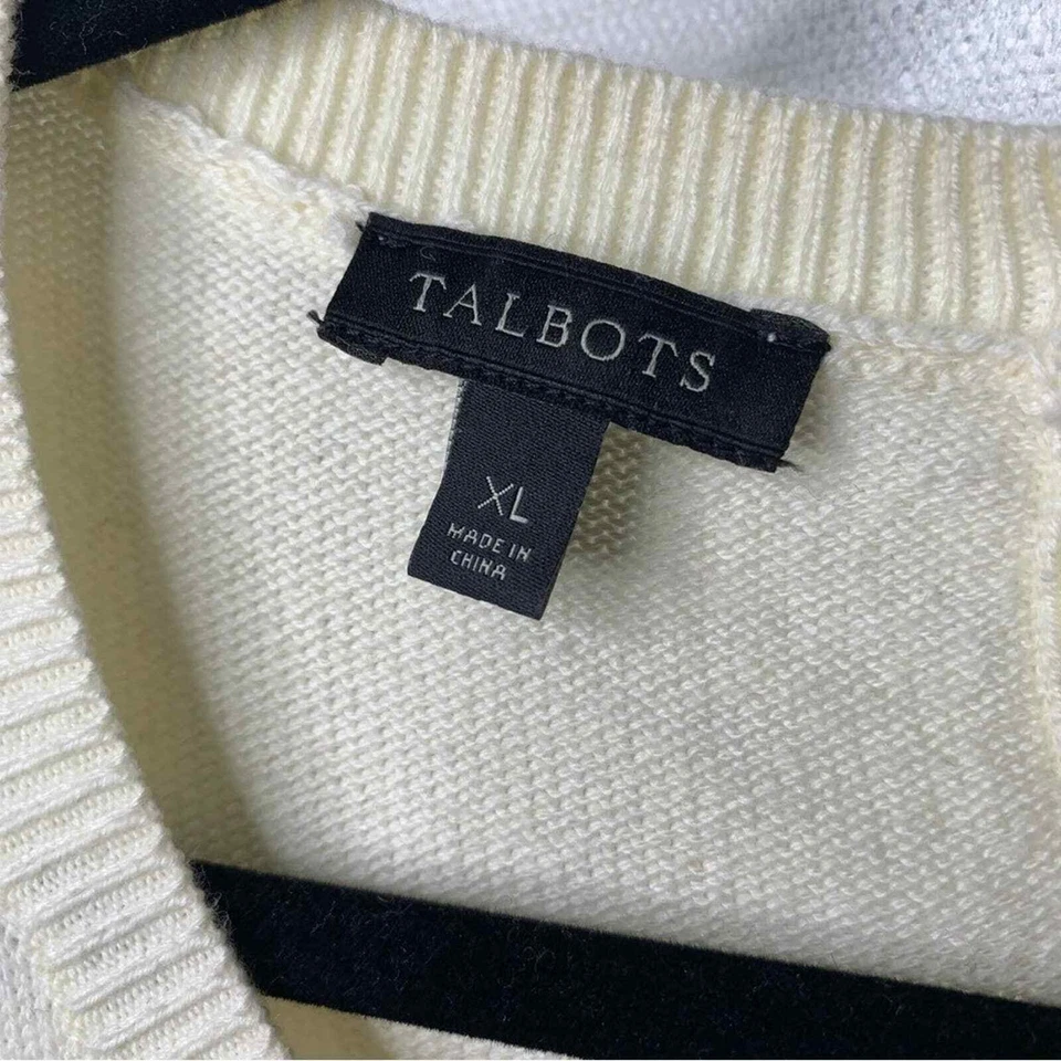 Suéter Talbots Fair Isle Nordic Cashmere mezcla algodón talla XL Foto 3 de 4