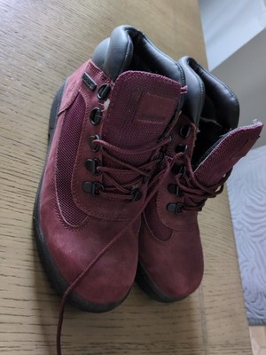 Timberland Field Boots - Port Burgundy  - Nubuck - Men's Size 6.5 - No Insoles