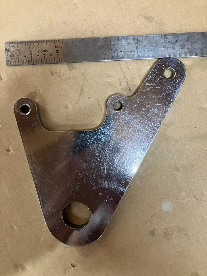 harley chopper motorcycle chrome caliper bracket - Bild 2 von 4