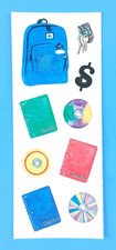Vintage Creative Memories School Supplies Sticker Sheet Scrapbooking