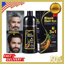 Hair Dye Shampoo 3 in 1 Hair Shampoo Instant Hair Dye Herbal Ingredients Gift US