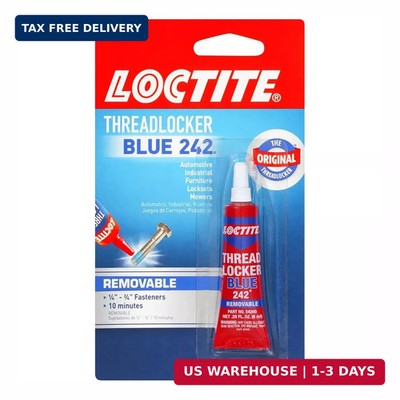 Loctite Threadlocker Blue 242 - Removable Thread Lock Glue for Nuts, Bolts, & Fa