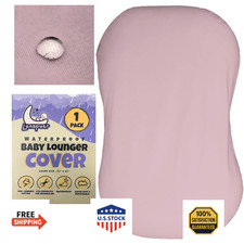 Lavender Waterproof Baby Lounger Cover 2-Ply Organic Cotton Slipcover Snuggle Me