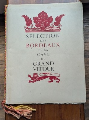 1953 Selection Bordeaux Wines Grand Véfour Cellar Ltd Ed Domaine Clarence Dillon