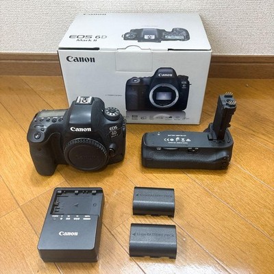 Canon EOS 6D Mark II Full Frame DSLR Camera with Battery and Grip