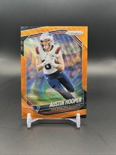 #265  Austin Hooper 2025 Panini Prizm Orange Wave /65 New England Patriots