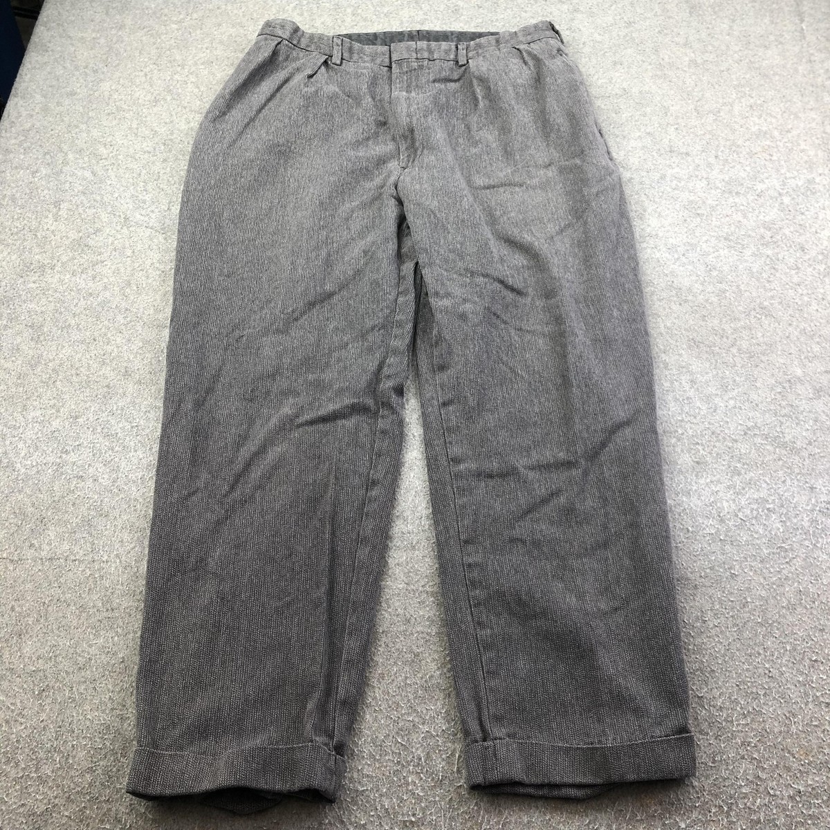 Vintage Polo Ralph Lauren Pants Mens 36x30 Gray Herringbone  display picture 1