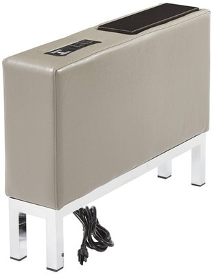 Wall Street Smoke Faux Leather AC and USB Center Console