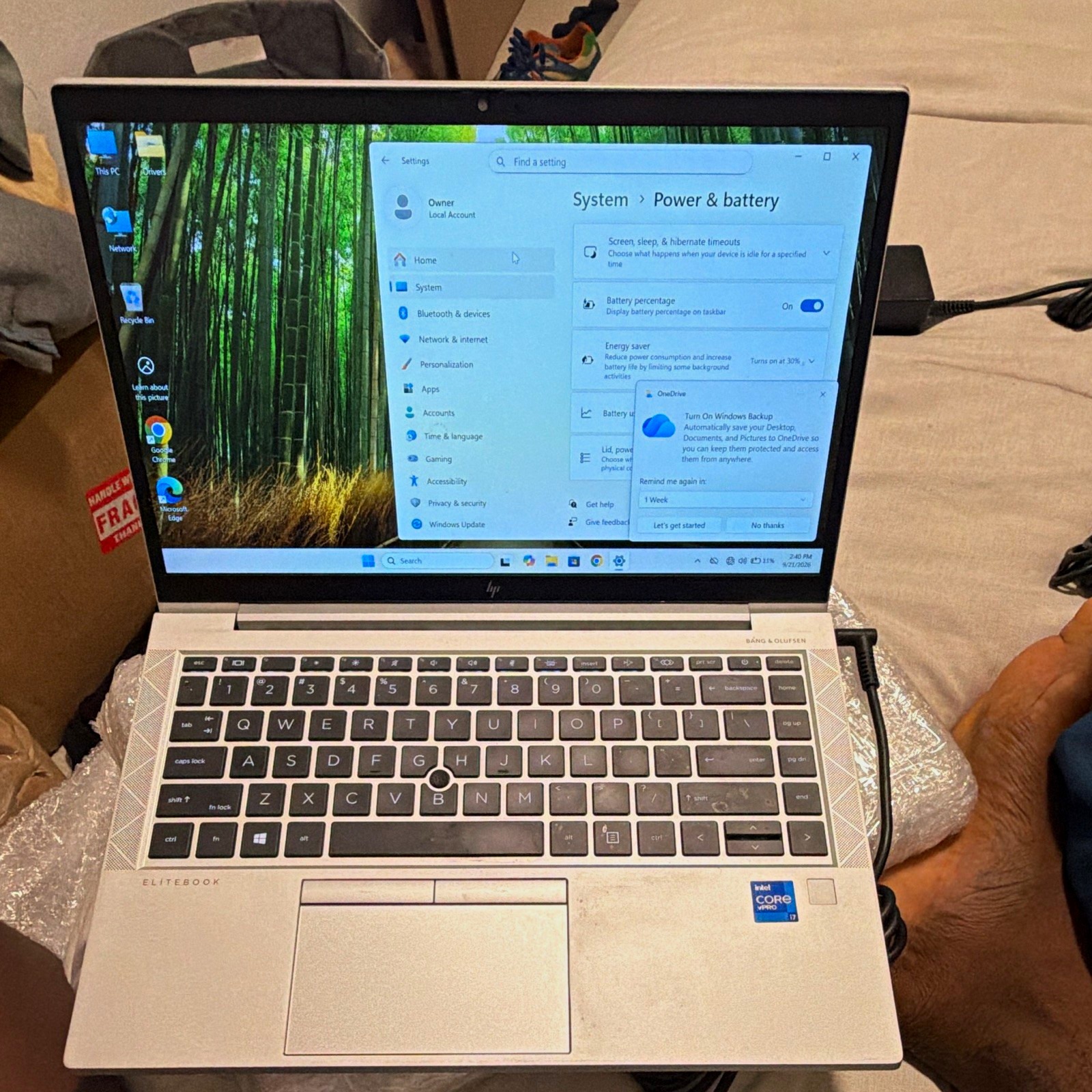 HP EliteBook 14in Silver Laptop Intel Core i7 16GB RAM 512GB SSD Win 11