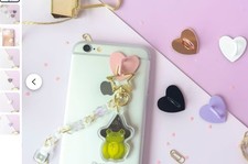 Heart Phone Hook  Adhesive Heart Shaped Phone Charm  Aesthetic Keychain M