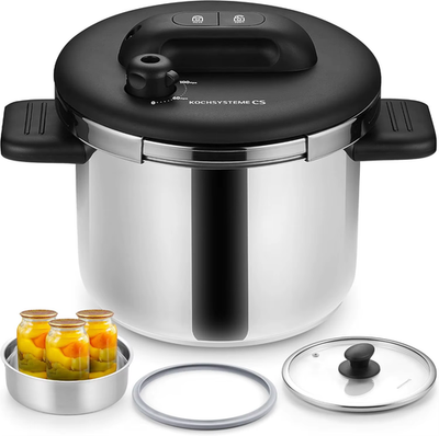 #ad Pressure Cooker Stainless Steel 6.3 8.5 QT Olla De Presion Easy One Press Lock $77.04