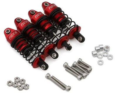 NEXX MST RMX 2.5 56mm Aluminum Oil-Filled Threaded Shocks (Red) (4) NX-467-R