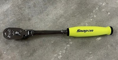 NEW Snap-On 3/8'' Hi-VIZ YELLOW Soft Grip Long Fle-Head Ratchet FHCLF72RHV
