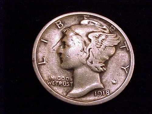 1918-S Mercury Dime, Fine Grade
