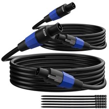 Elecan Professional Male Speakon to Speakon Cable 6 Ft/2 Pack, 12AWG Heavy-Duty