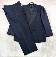 HUGO BOSS Black Wool Barbisio Tuxedo Suit 44L Jacket 42x34 Pants