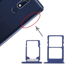 SIM Card Tray SIM Card Tray Micro SD Card Tray for Nokia 5.1 TA-1075, For No