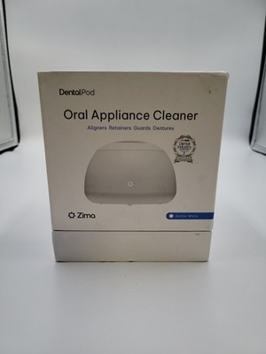 Zima Dental Pod Ultrasonic Cleaner Aligners Guards Denture Arctic White - 