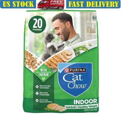Indoor Dry Cat Food Chicken Healthy Weight Hairball Care Kibble 25 Vitamins New
