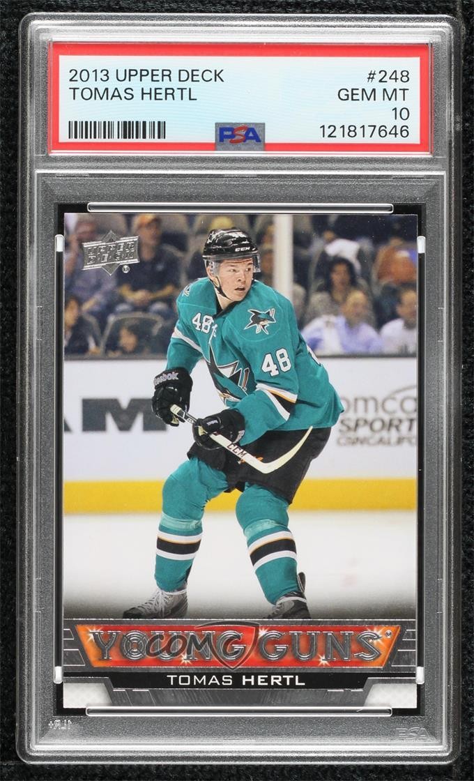 2013-14 Upper Deck Young Guns Tomas Hertl #248 PSA 10 GEM MT 02hd