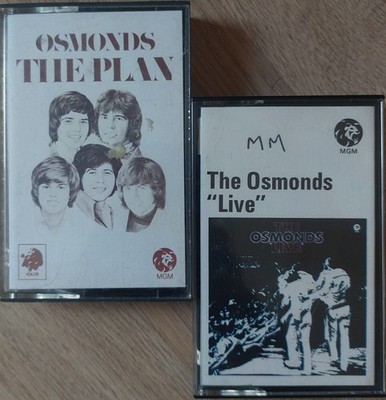 2 x OSMONDS UK Issue Cassette Albums: THE PLAN & ''LIVE''  RaRe! 
