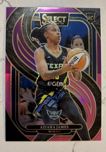 2025 Panini WNBA Select Aziaha James Premier Level Pink And Purple Prizm /99