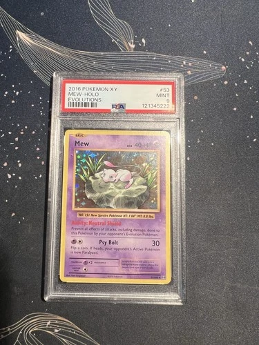 2016 POKÉMON XY MEW-HOLO EVOLUTIONS PSA 9