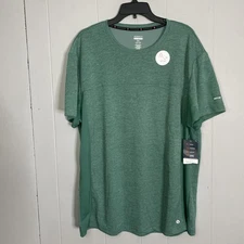 Xersion Men's EverAir T Shirt 2XL Green Short Sleeve Workout Quick Dry 25x31 NWT