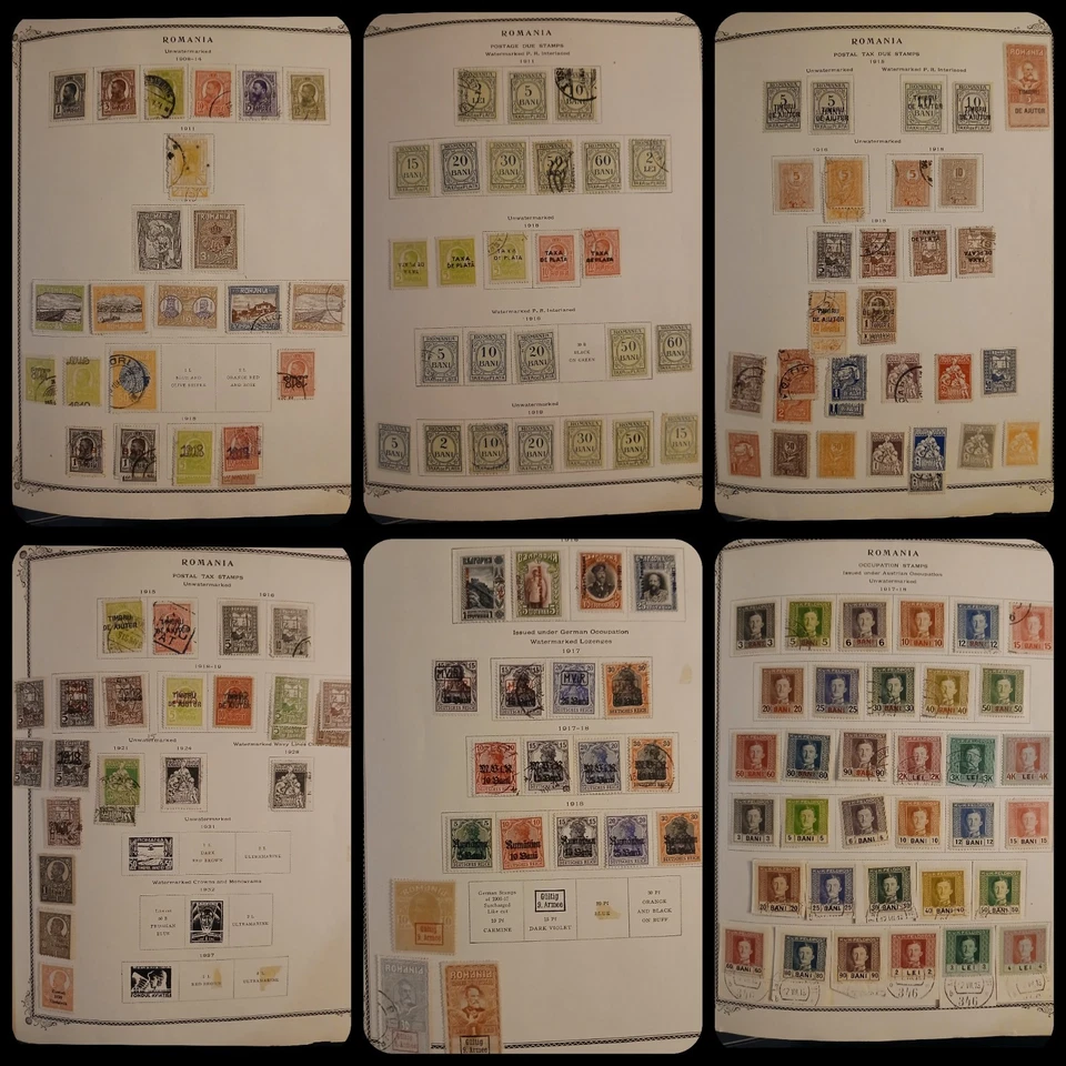 Romanian Stamp Album 1862-1957, Combination of Mint Hinged, MNH & Used  Stamps - Image 3 of 4