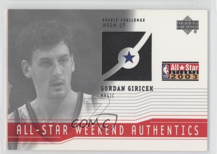 2003-04 Upper Deck All-Star Weekend Authentics Gordan Giricek #AS-GG 0a1