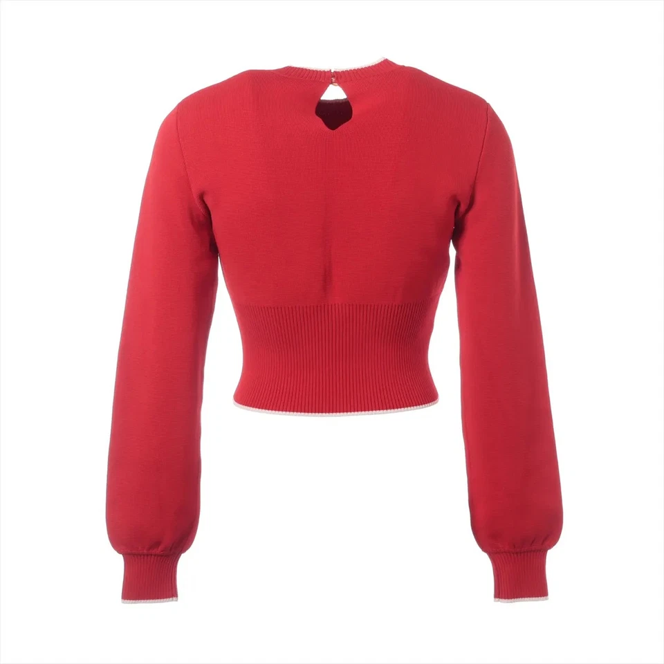 Miu Miu 18 años poliéster tejido 36 damas rojo MML058 2018 COLECCIÓN RESORT LO Foto 2 de 4