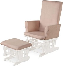 Glider Ottoman Set Wood Baby Rocker Nursery Furniture Napping Reading Nursing
