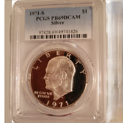 Silver Proof PCGS Certified PR 69 Graded US Dollar Coins for sale